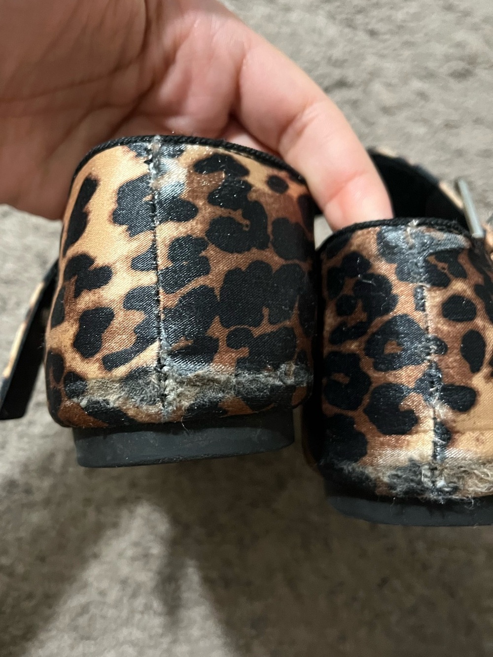 Leopard Print Mary Jane Flats with Buckle Strap - Brown - Picture 5 of 11